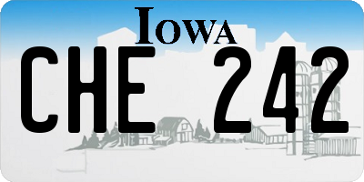 IA license plate CHE242