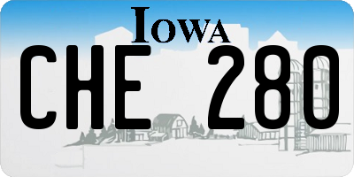 IA license plate CHE280