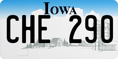 IA license plate CHE290