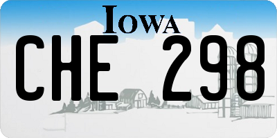 IA license plate CHE298