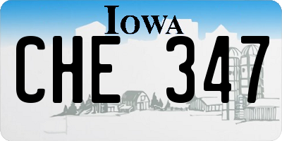 IA license plate CHE347