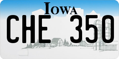 IA license plate CHE350