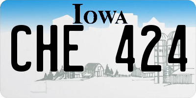 IA license plate CHE424