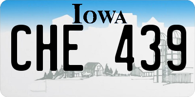 IA license plate CHE439
