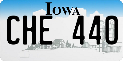 IA license plate CHE440