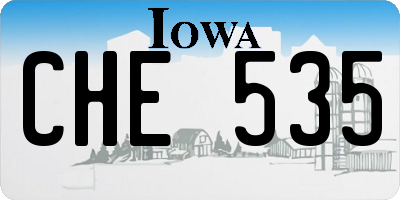 IA license plate CHE535
