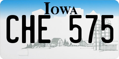 IA license plate CHE575