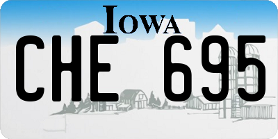 IA license plate CHE695
