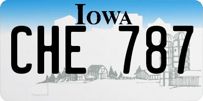 IA license plate CHE787
