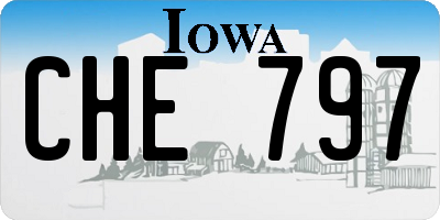 IA license plate CHE797