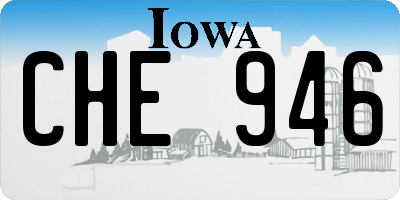 IA license plate CHE946
