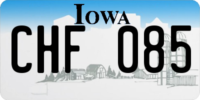 IA license plate CHF085