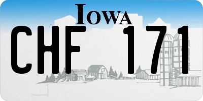 IA license plate CHF171