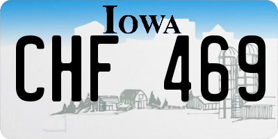 IA license plate CHF469