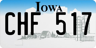 IA license plate CHF517