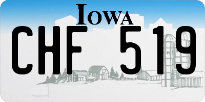 IA license plate CHF519