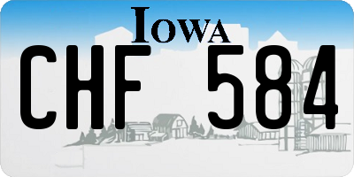 IA license plate CHF584