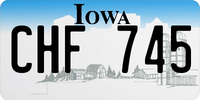 IA license plate CHF745