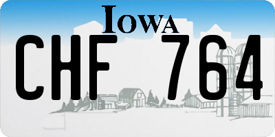 IA license plate CHF764