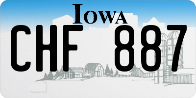 IA license plate CHF887