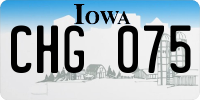 IA license plate CHG075