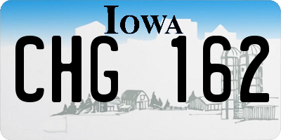 IA license plate CHG162