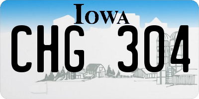 IA license plate CHG304
