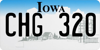 IA license plate CHG320