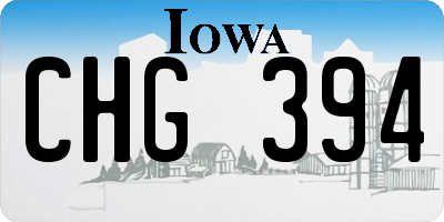 IA license plate CHG394