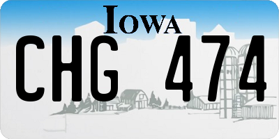 IA license plate CHG474