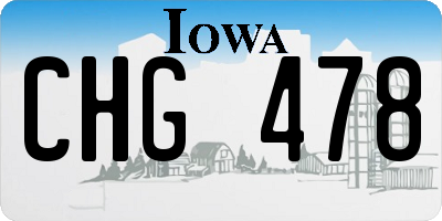 IA license plate CHG478