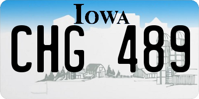 IA license plate CHG489