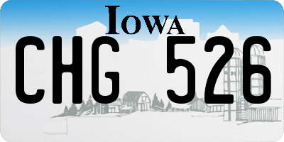 IA license plate CHG526