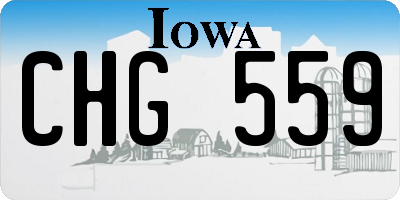IA license plate CHG559