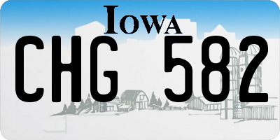 IA license plate CHG582