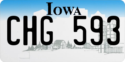 IA license plate CHG593
