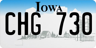 IA license plate CHG730