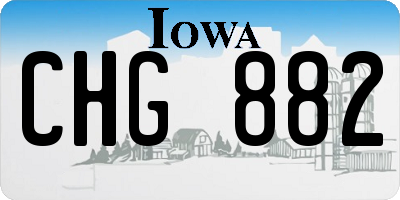 IA license plate CHG882