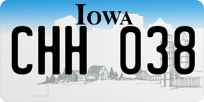 IA license plate CHH038