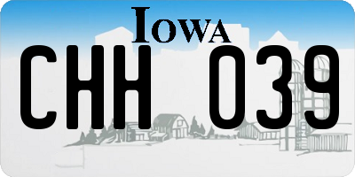 IA license plate CHH039