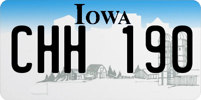 IA license plate CHH190