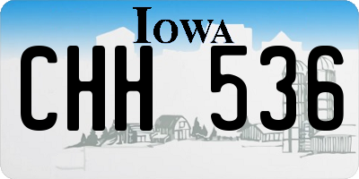 IA license plate CHH536