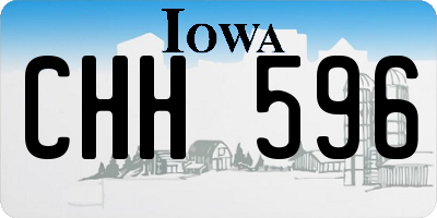IA license plate CHH596
