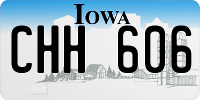 IA license plate CHH606