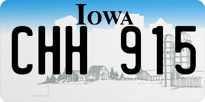 IA license plate CHH915