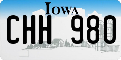 IA license plate CHH980