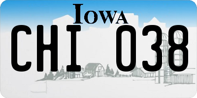 IA license plate CHI038