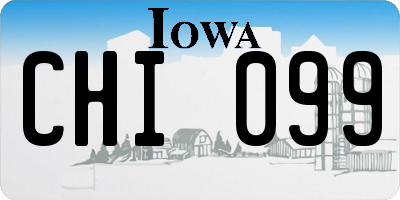 IA license plate CHI099