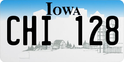 IA license plate CHI128