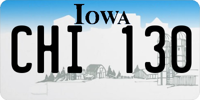 IA license plate CHI130